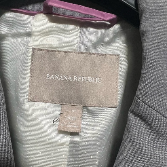 2 for 1 banana republic blazer black grey petite - Picture 2 of 8